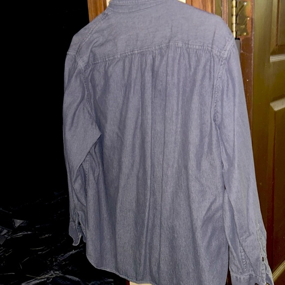 Croft & Barrow gray denim button down shirt size L - Picture 4 of 4